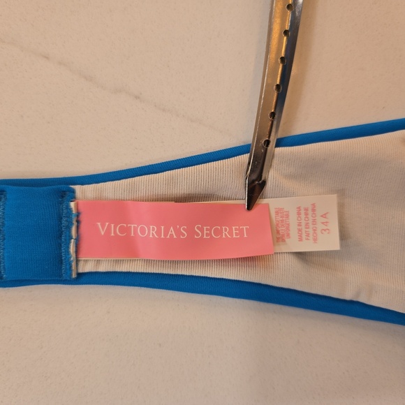 Victoria's Secret The Forever Hipster Two Piece Bikini Blue Green Size 34A - Picture 7 of 8